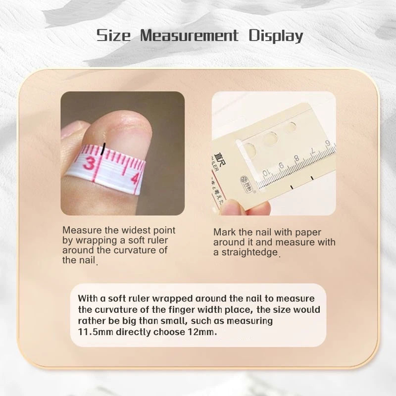 Handmade Press on Nails White Almond French