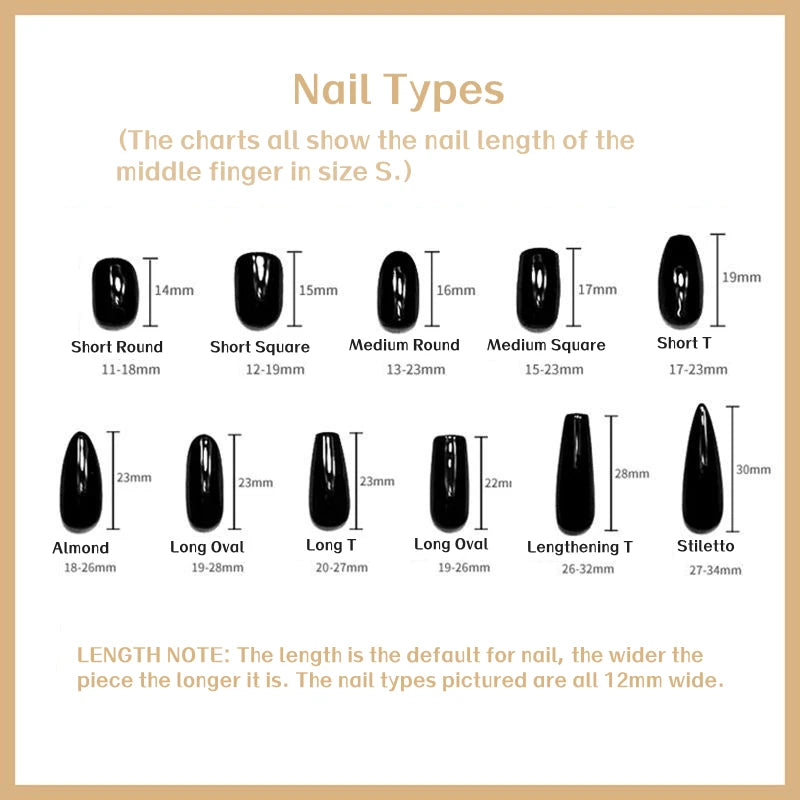 Handmade Press on Nails White Almond French